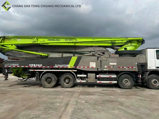En 2017 camion concret utilisé Remanufactured vert 56M Installed de pompe de boom de Zoomlion