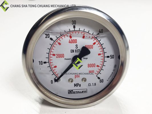 Pièces détachées de pompe à béton de l'industrie lourde de Sany et Zoomlion, jauge de pression Ds63-60mpa 1019900185